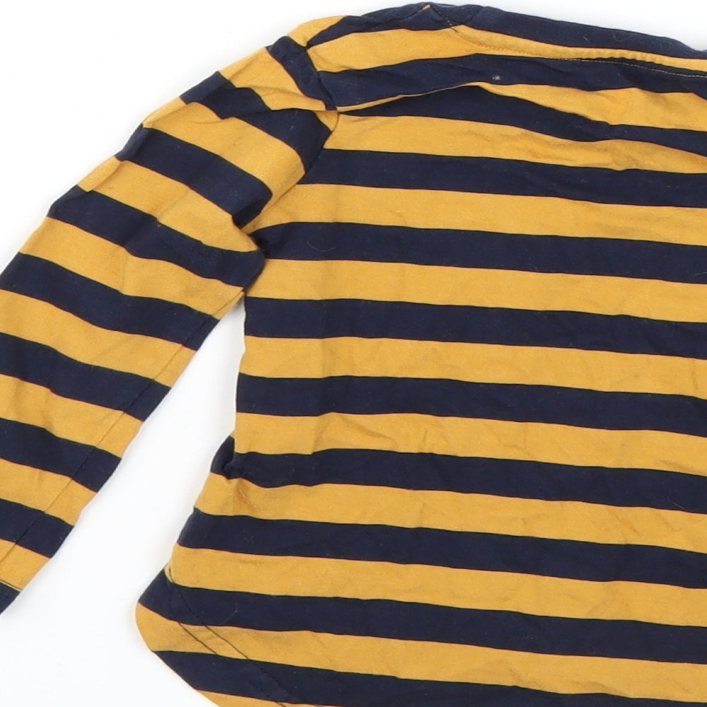 Brand and care label for Nutmeg Baby Multicoloured Striped Basic T-Shirt, size 12-18, Months