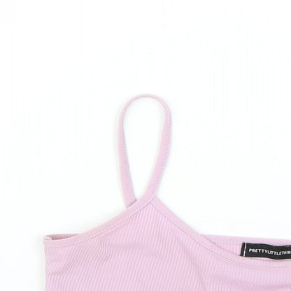 Womens UK Size 8 PRETTYLITTLETHING Purple Basic Tank