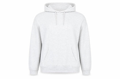 Front view of Primark women’s grey pullover hoodie, size UK 8