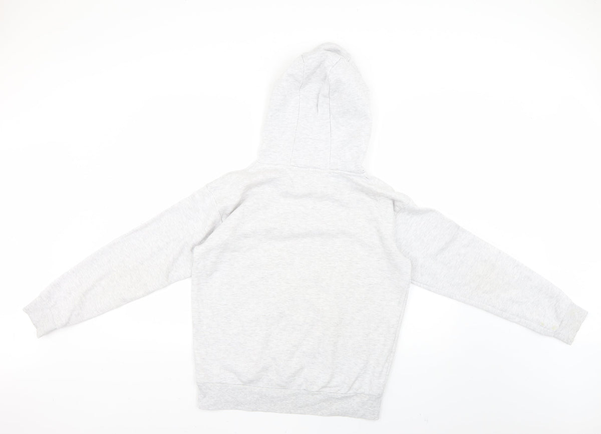 Back view of Primark women’s grey pullover hoodie, size UK 8