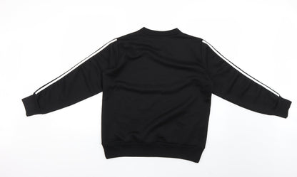 Boohoo Womens Black Striped  Pullover Jumper Size 10