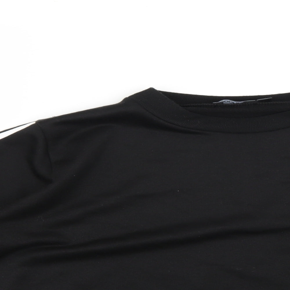 Boohoo Womens Black Striped  Pullover Jumper Size 10