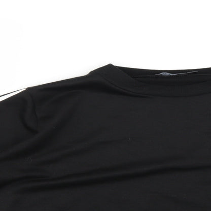 Boohoo Womens Black Striped  Pullover Jumper Size 10