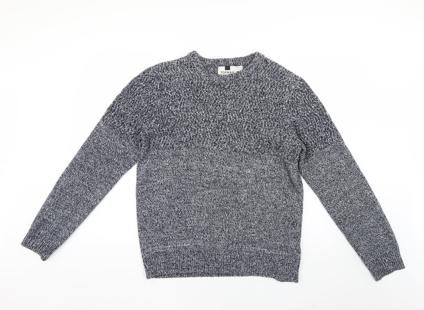 Topman Mens Blue   Pullover Jumper Size M