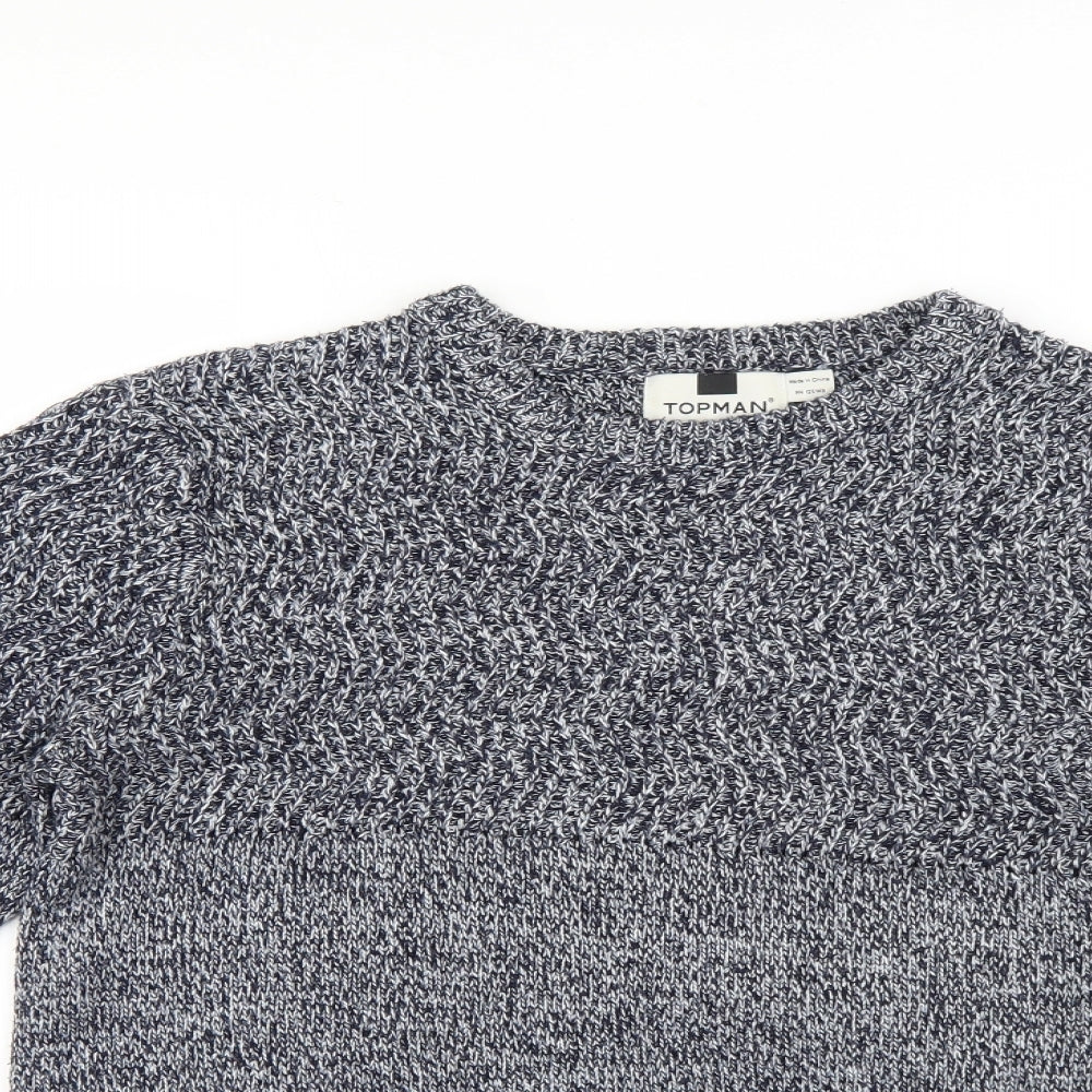 Topman Mens Blue   Pullover Jumper Size M