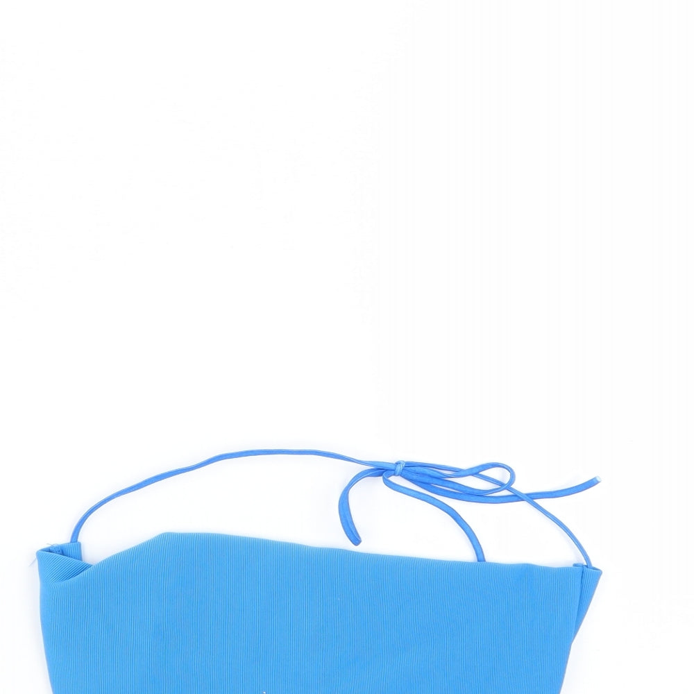 Womens UK Size 10 PRETTYLITTLETHING Blue Basic Tank