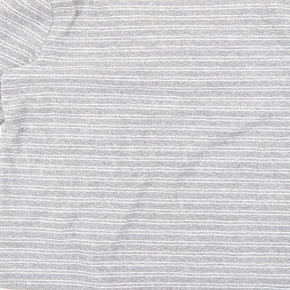 Preworn Womens Grey Striped  Babydoll Pyjama Top Size S
