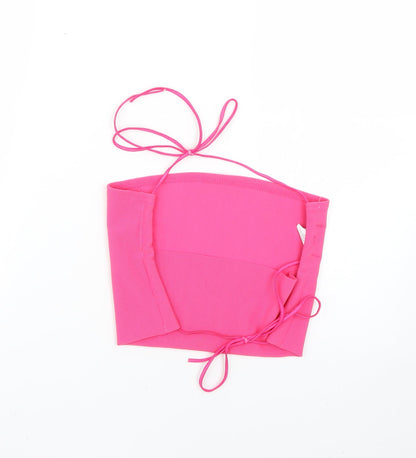 Womens UK Size 10 PRETTYLITTLETHING Pink Basic Blouse