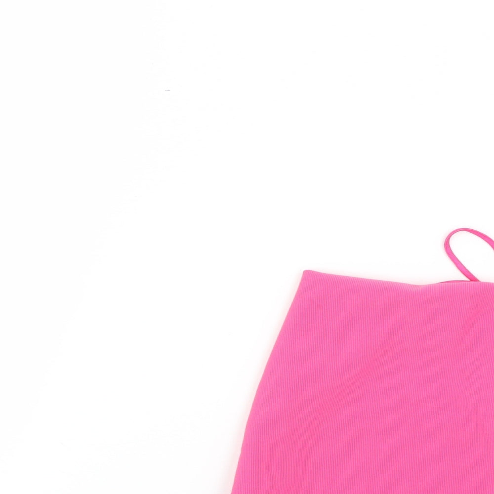 Womens UK Size 10 PRETTYLITTLETHING Pink Basic Blouse
