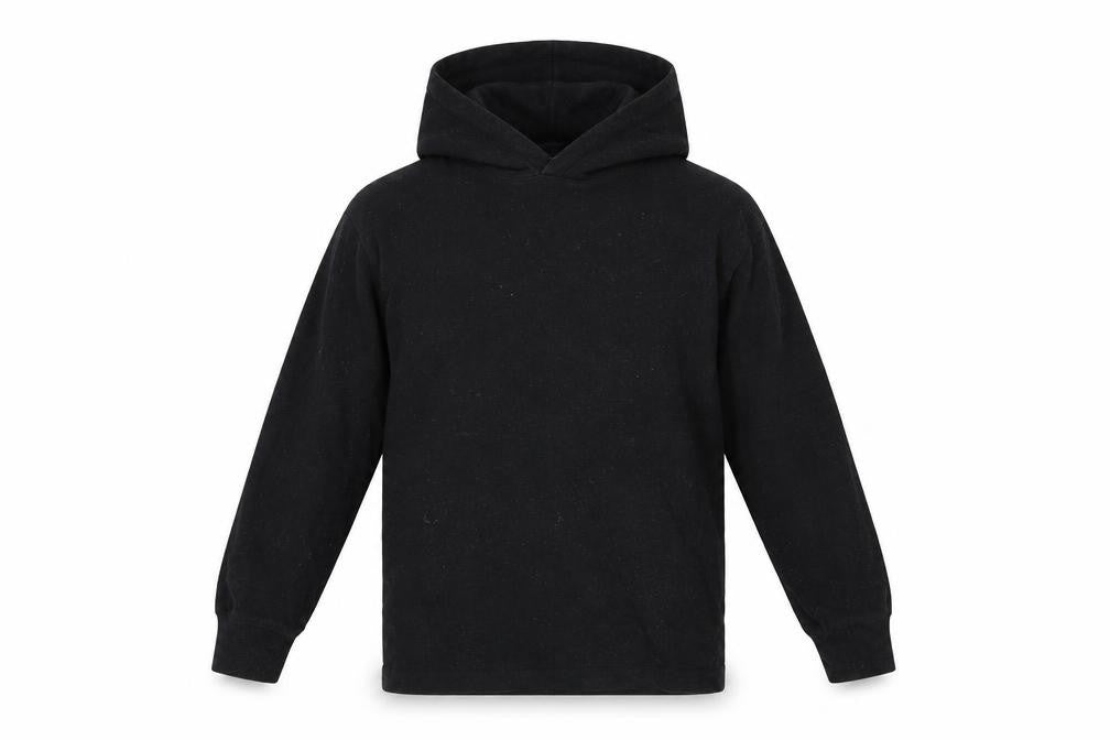 Front view of Next boys’ black pullover hoodie, size 8, years