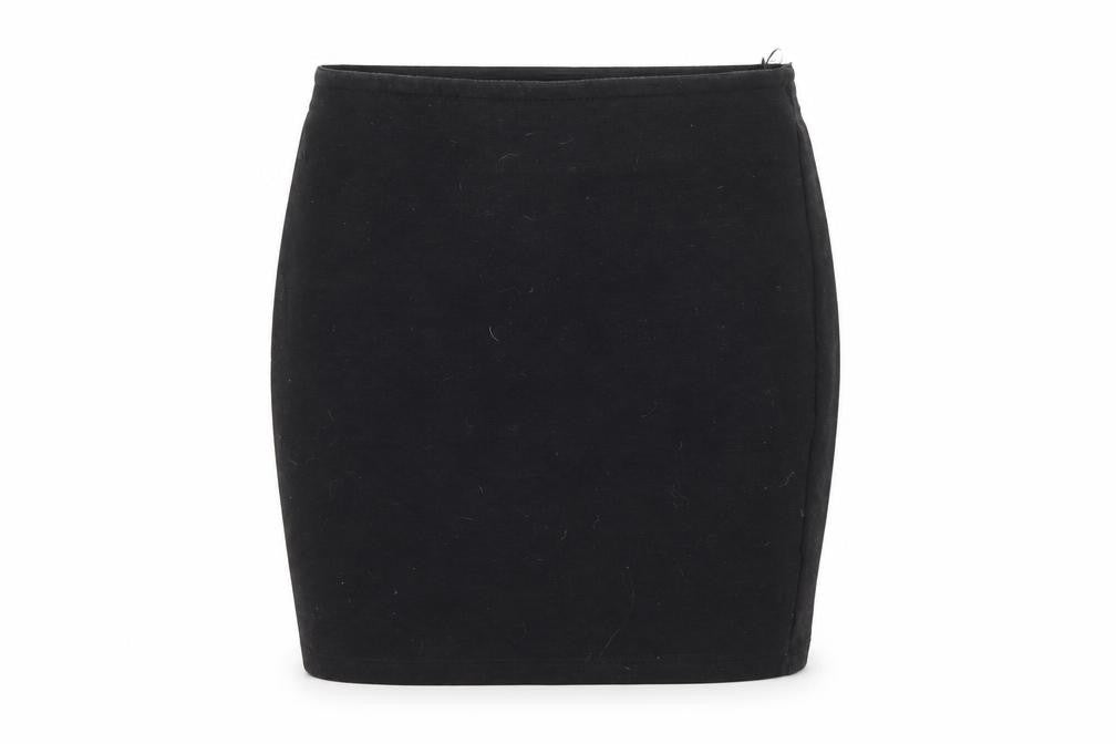 Front view of top class girls’ black mini skirt, size 11-12, years