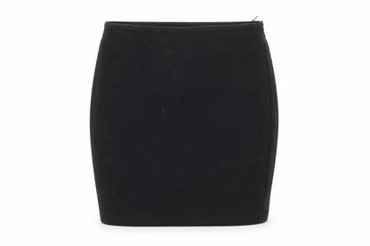 Front view of top class girls’ black mini skirt, size 11-12, years