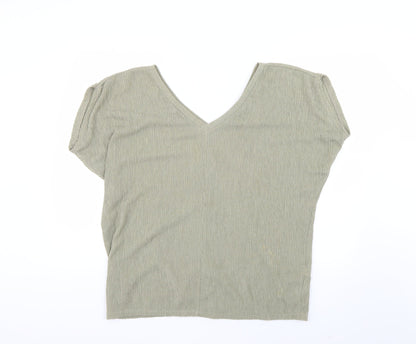 Womens UK Size 10 Marks and Spencer Green Basic Blouse