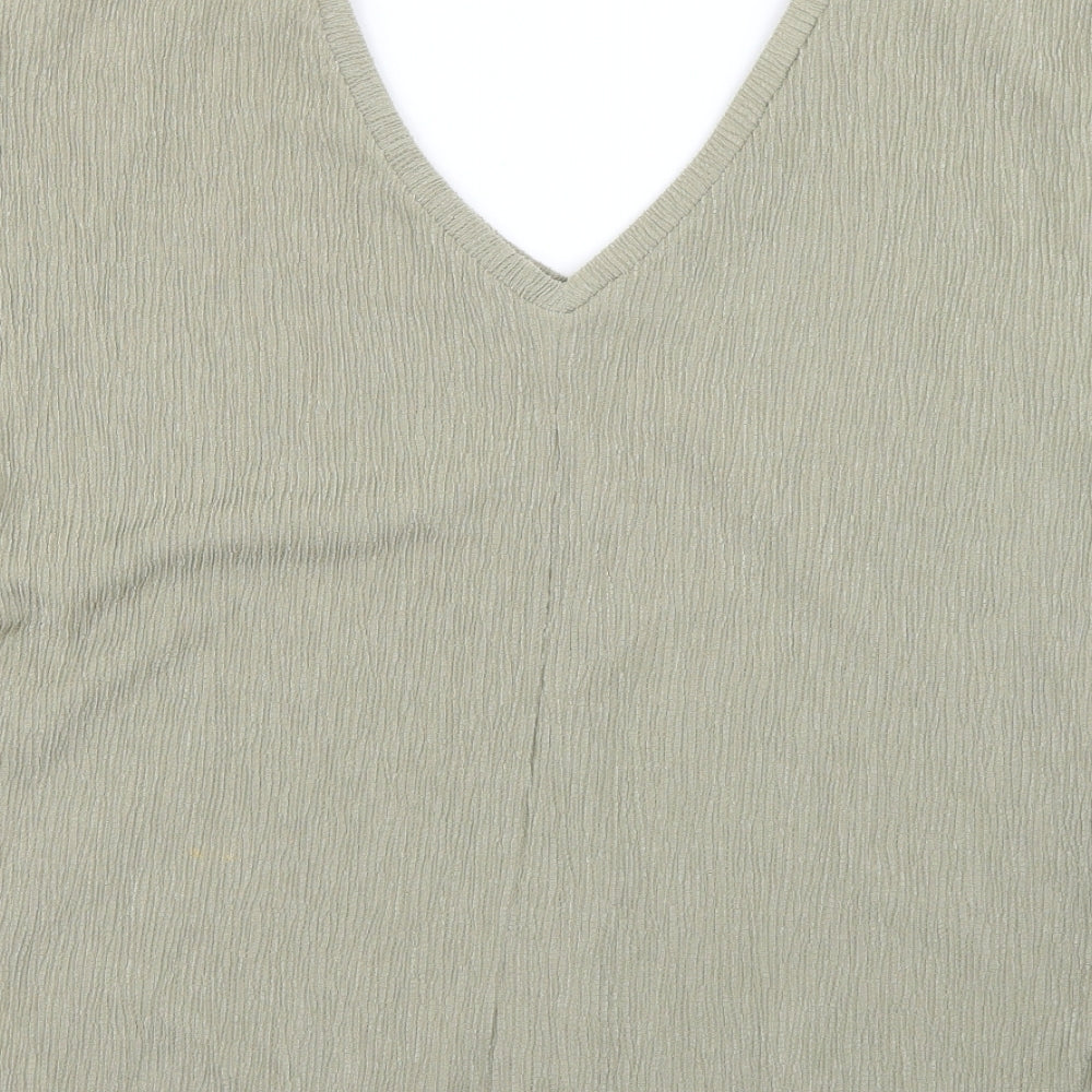 Womens UK Size 10 Marks and Spencer Green Basic Blouse