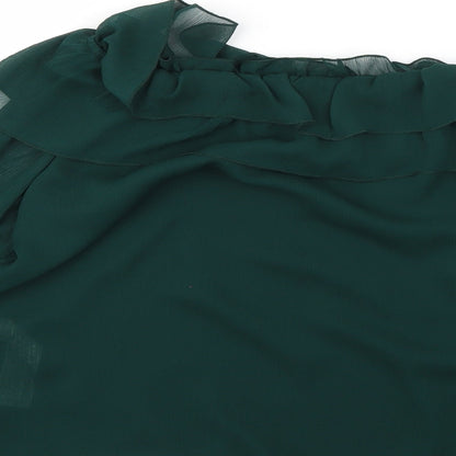 Womens UK Size S Zara Green Basic Blouse