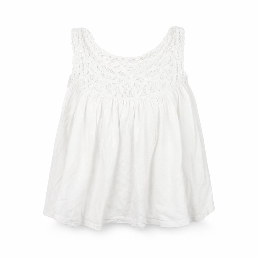 Womens UK Size 8 New Look White Basic Tank