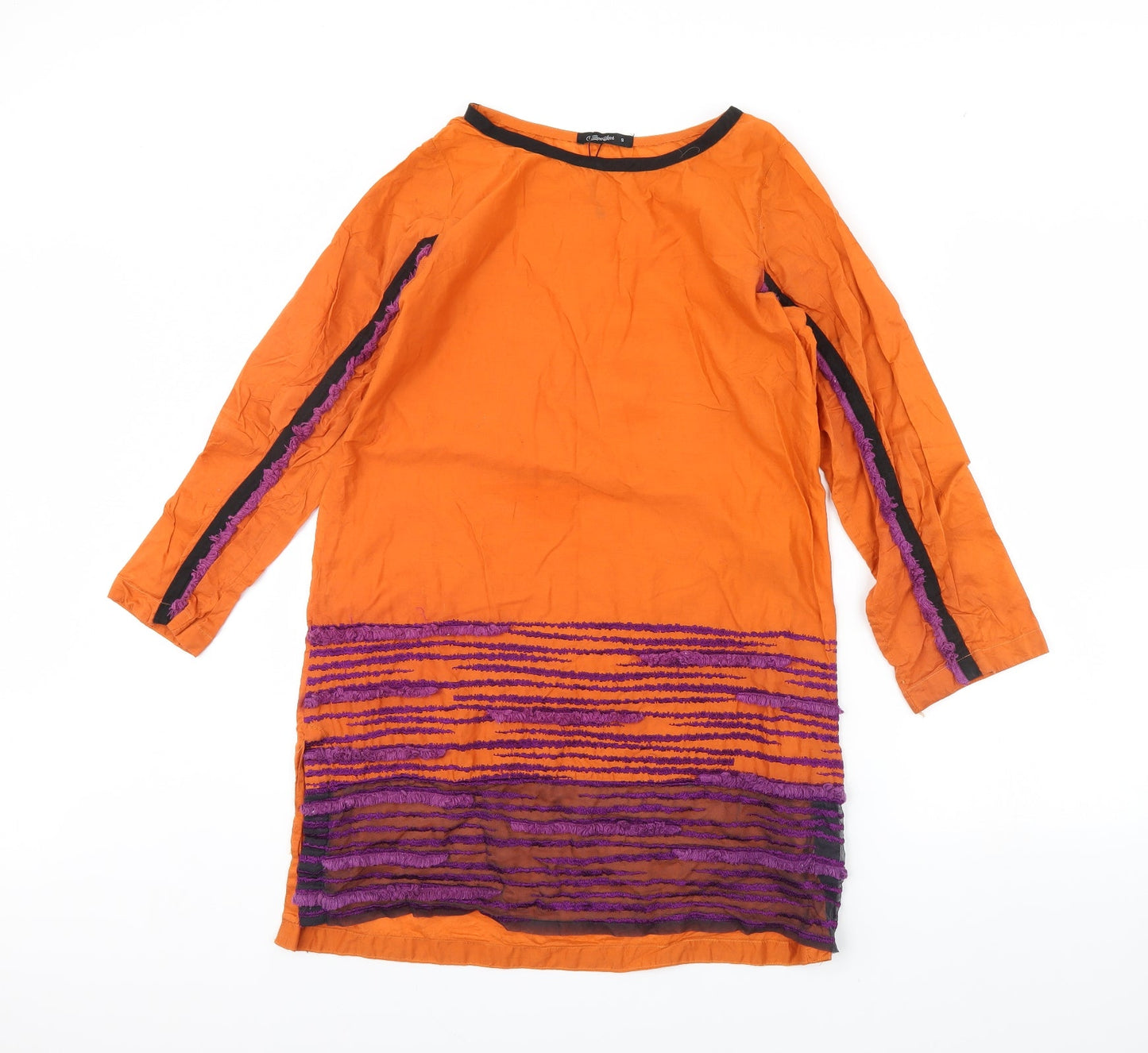 Womens UK Size S Preworn Orange Basic Blouse