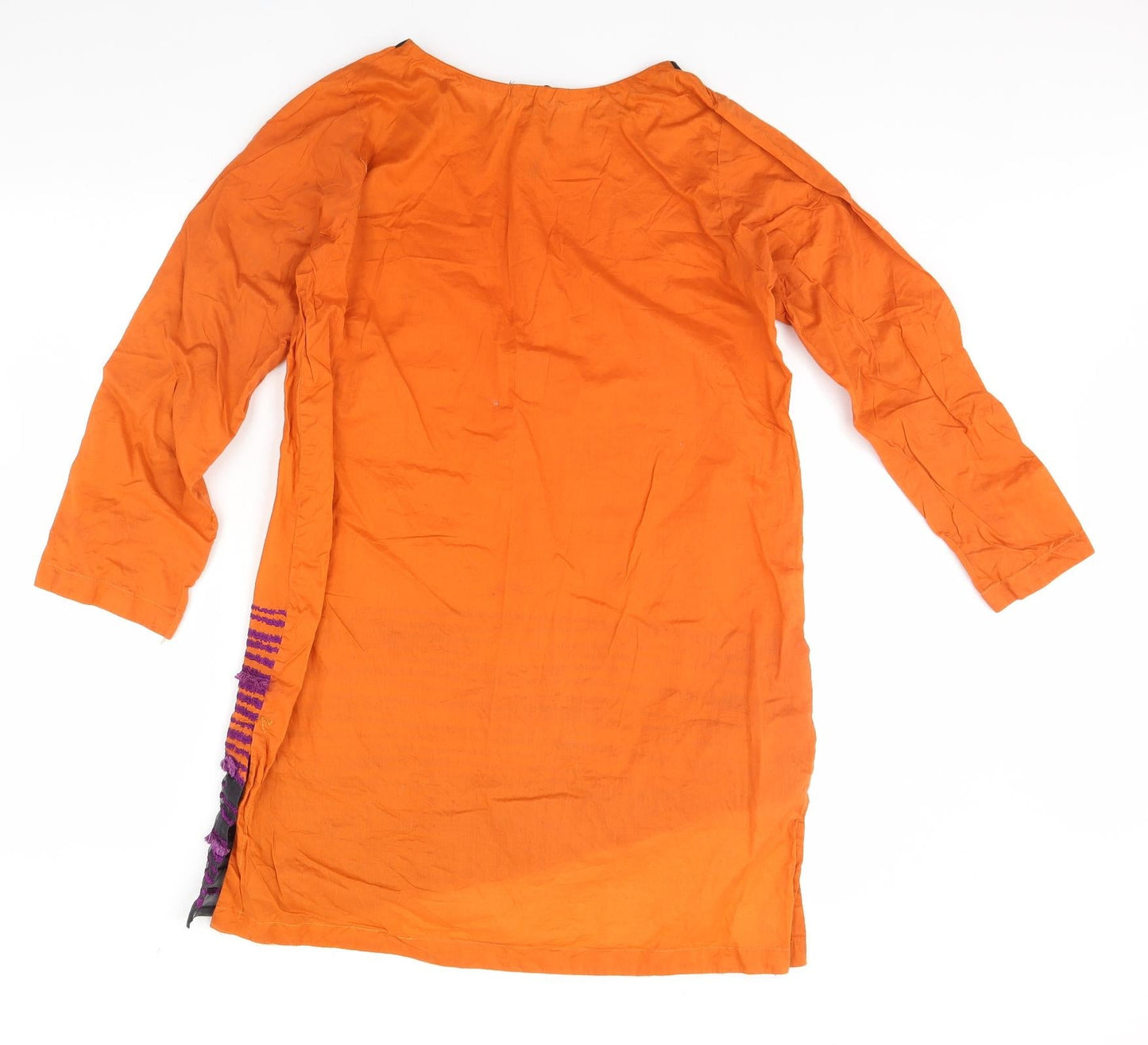 Womens UK Size S Preworn Orange Basic Blouse