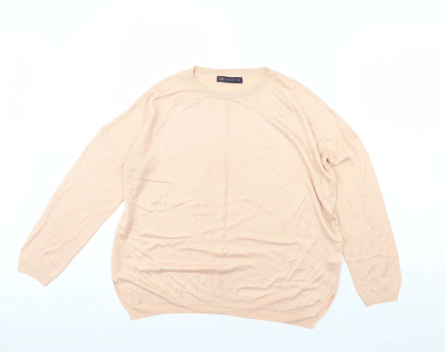 Womens UK Size L M&S Pink Pullover Jumper