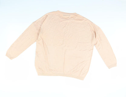 Womens UK Size L M&S Pink Pullover Jumper