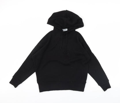 Additional front view of Rock n rev women’s black pullover hoodie, size S