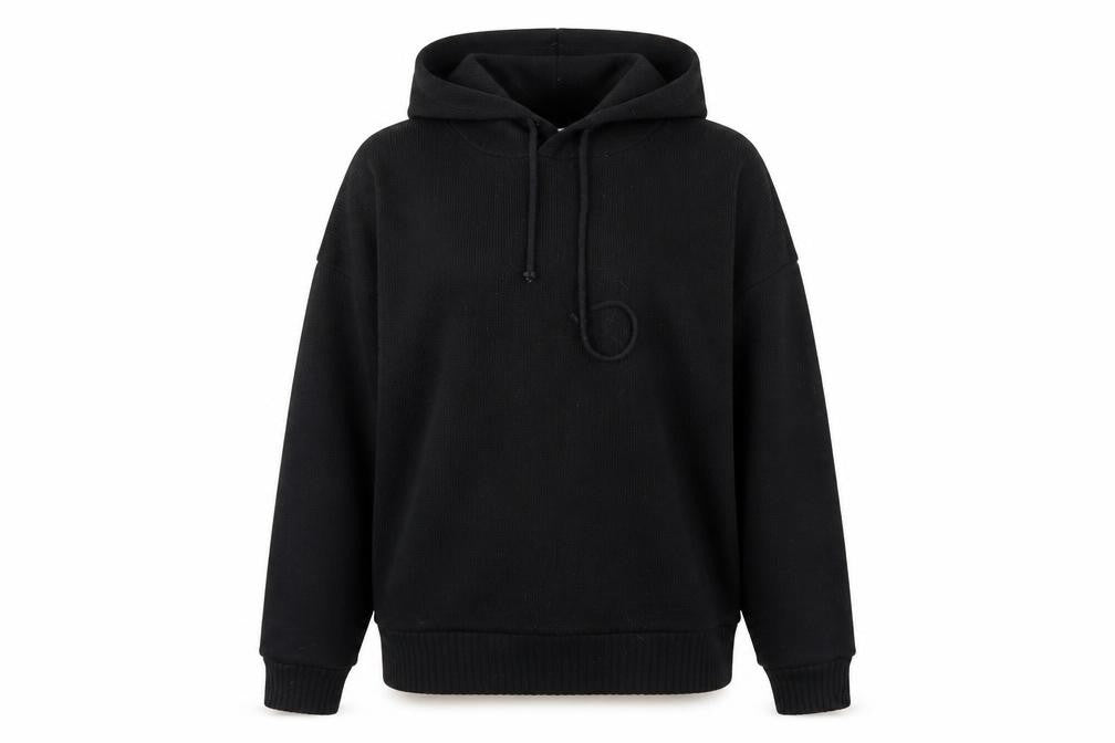 Front view of Rock n rev women’s black pullover hoodie, size S