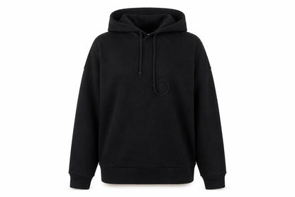 Front view of Rock n rev women’s black pullover hoodie, size S