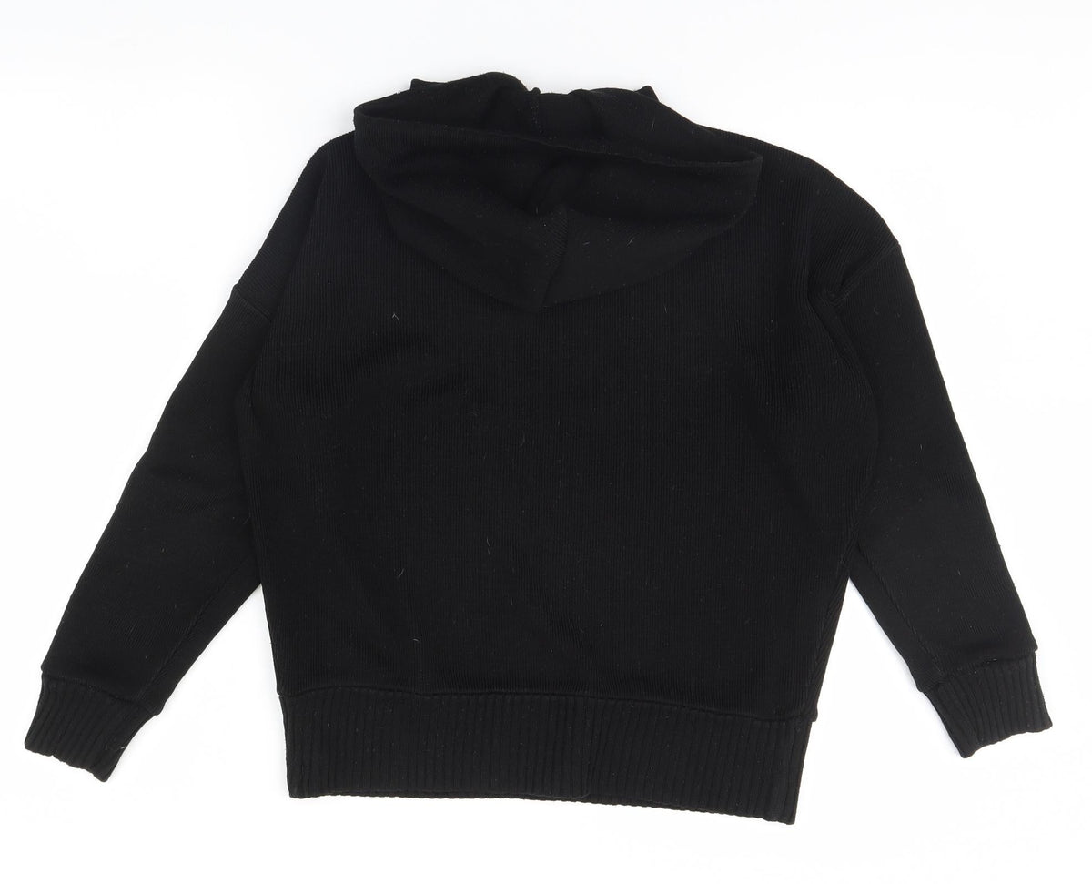 Back view of Rock n rev women’s black pullover hoodie, size S