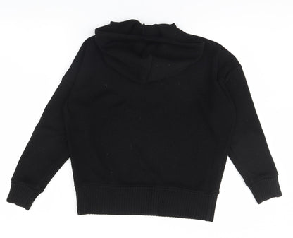 Back view of Rock n rev women’s black pullover hoodie, size S