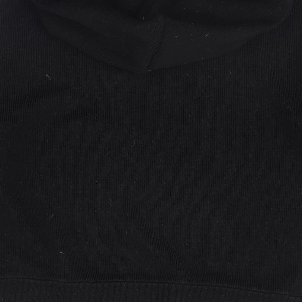 Brand and care label for Rock n rev women’s black pullover hoodie, size S