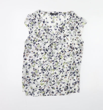 Atmosphere Womens White Animal Print  Basic Tank Size 12