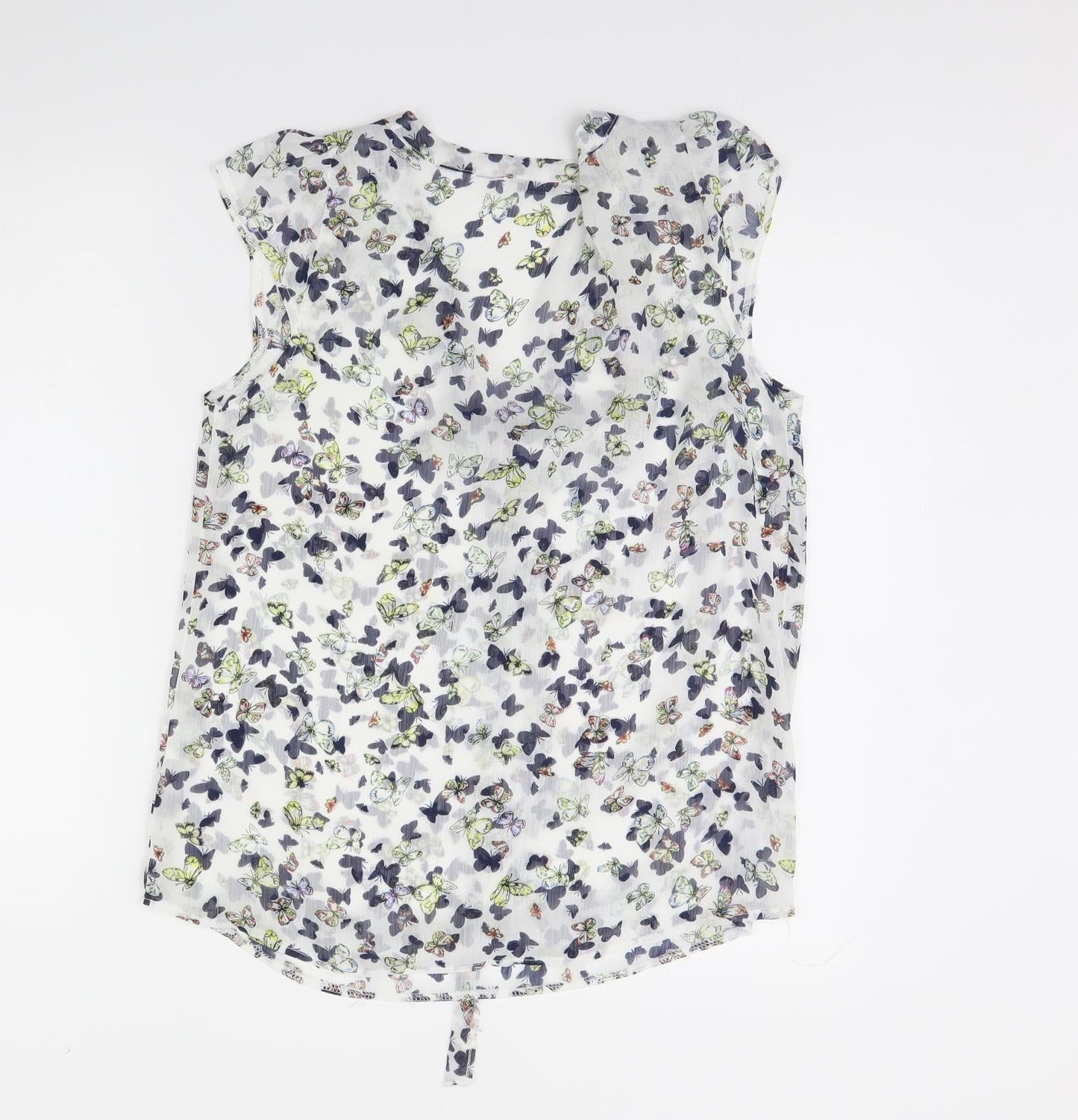 Atmosphere Womens White Animal Print  Basic Tank Size 12