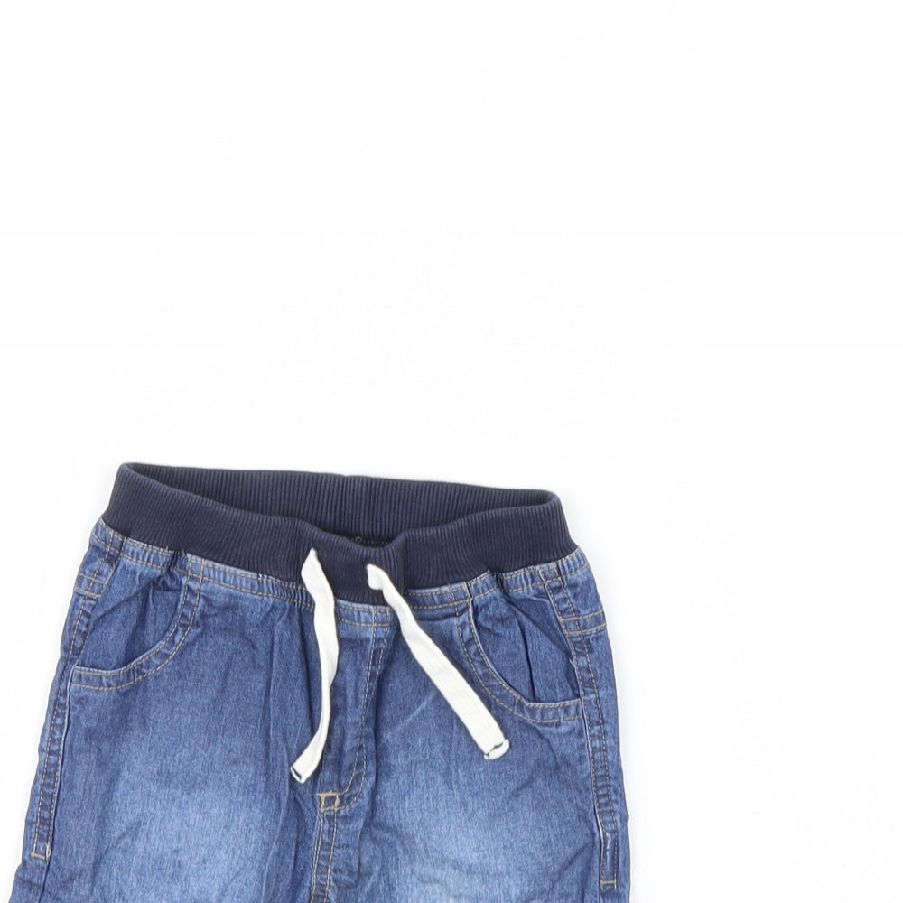 Preworn Baby Blue  Denim Cropped Jeans Size 12 Months