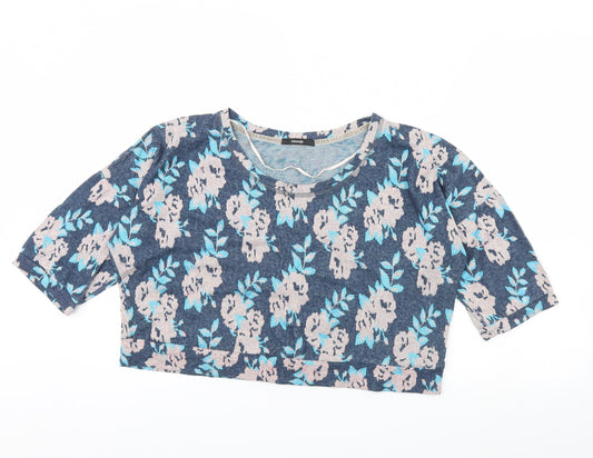 George Womens Black Floral  Pullover Jumper Size 18