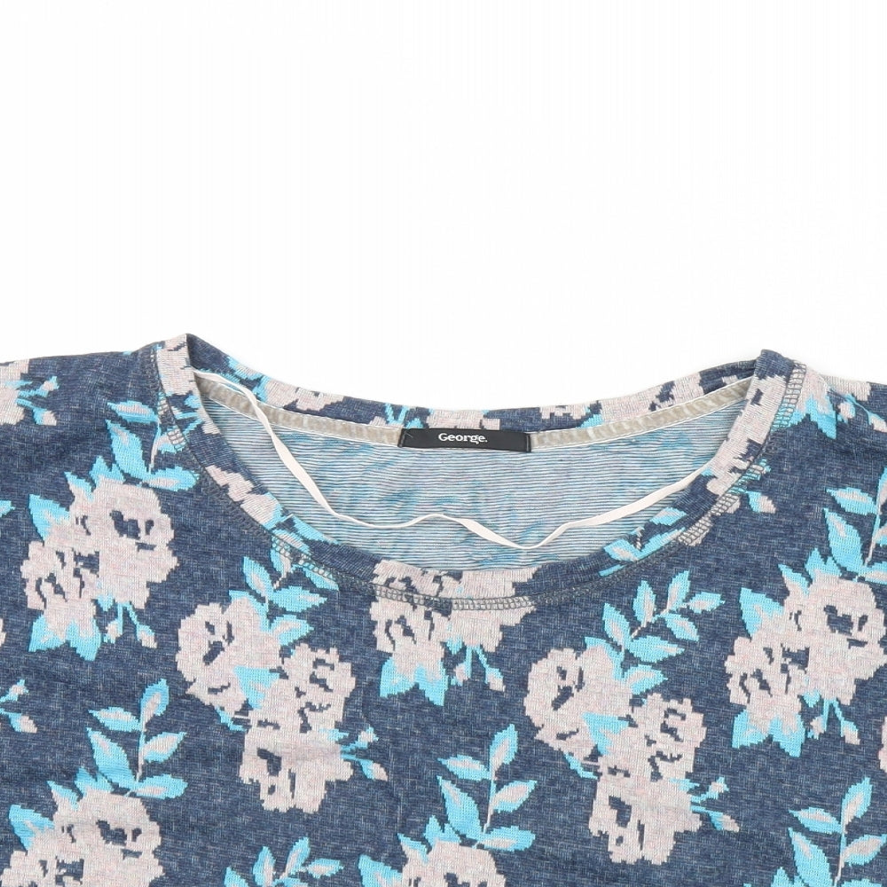 George Womens Black Floral  Pullover Jumper Size 18