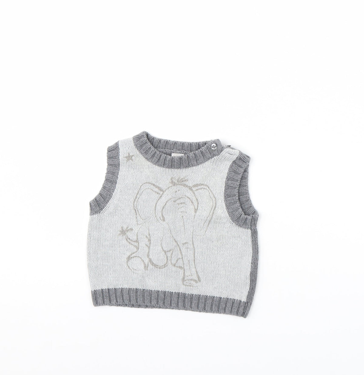 Additional front view of Next Baby Grey jumper, size 3-6, Months - Disney