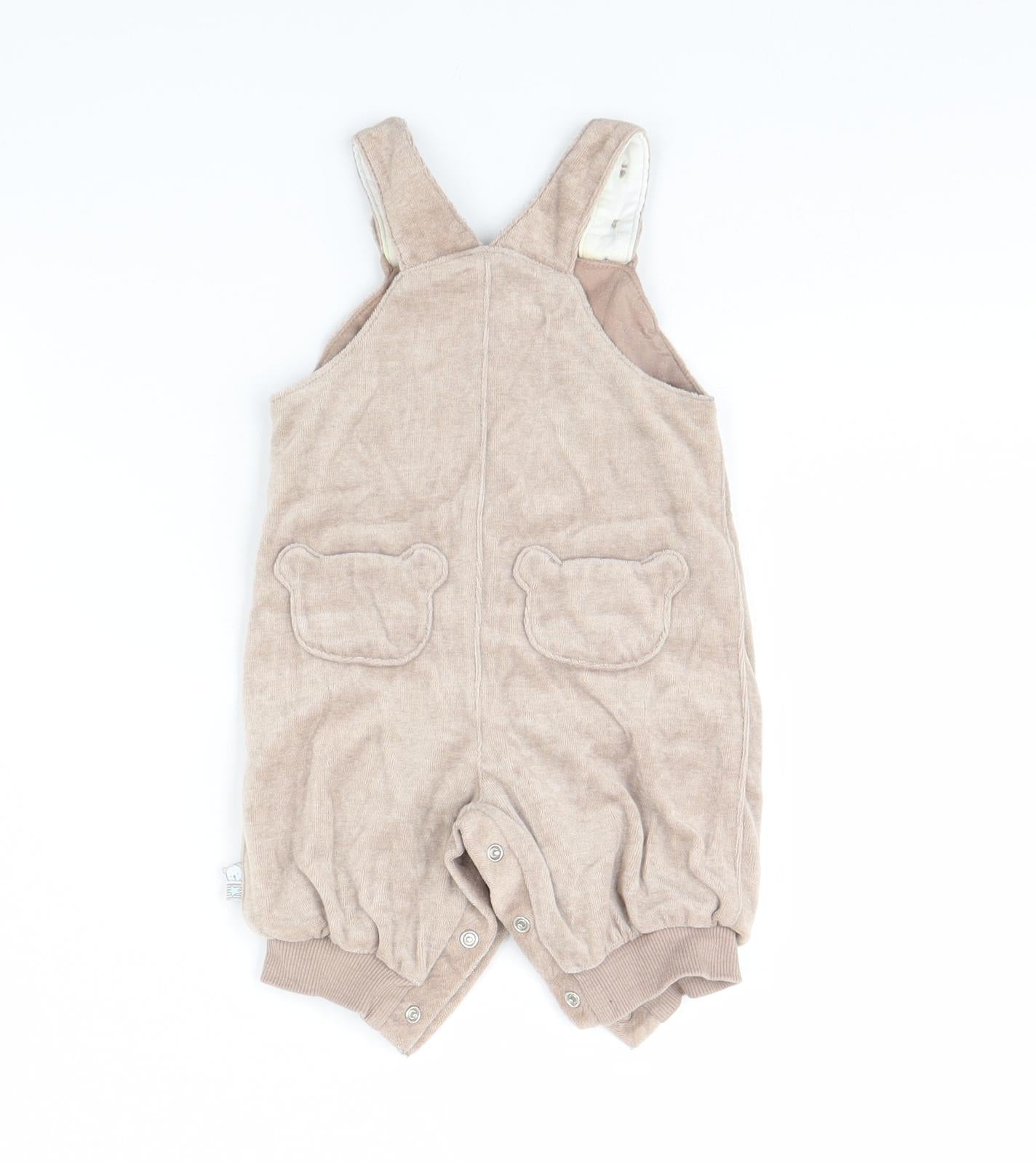 TU Baby Beige  Fleece Babygrow One-Piece Size 0-3 Months
