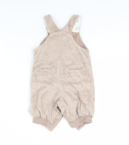 TU Baby Beige  Fleece Babygrow One-Piece Size 0-3 Months