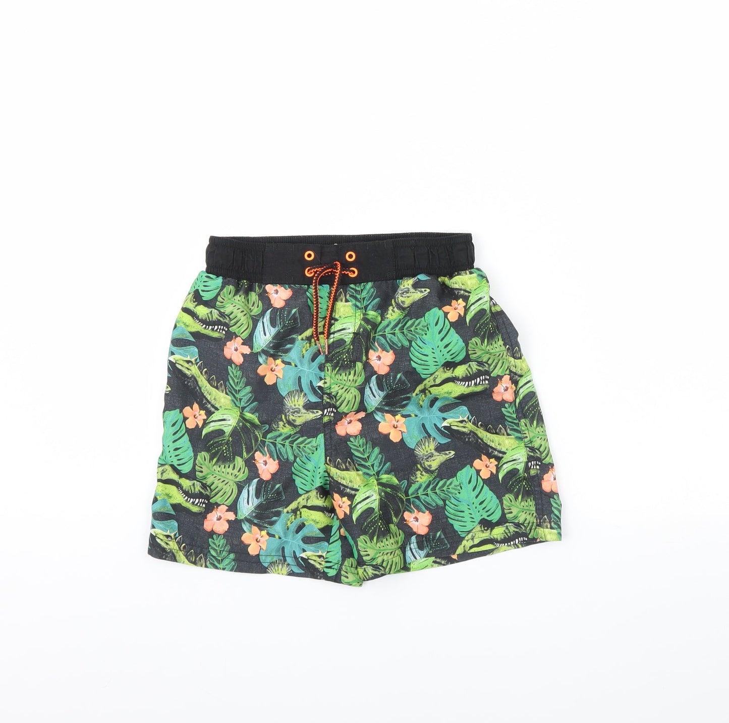 TU Boys Green Floral  Sweat Shorts Size 9 Years