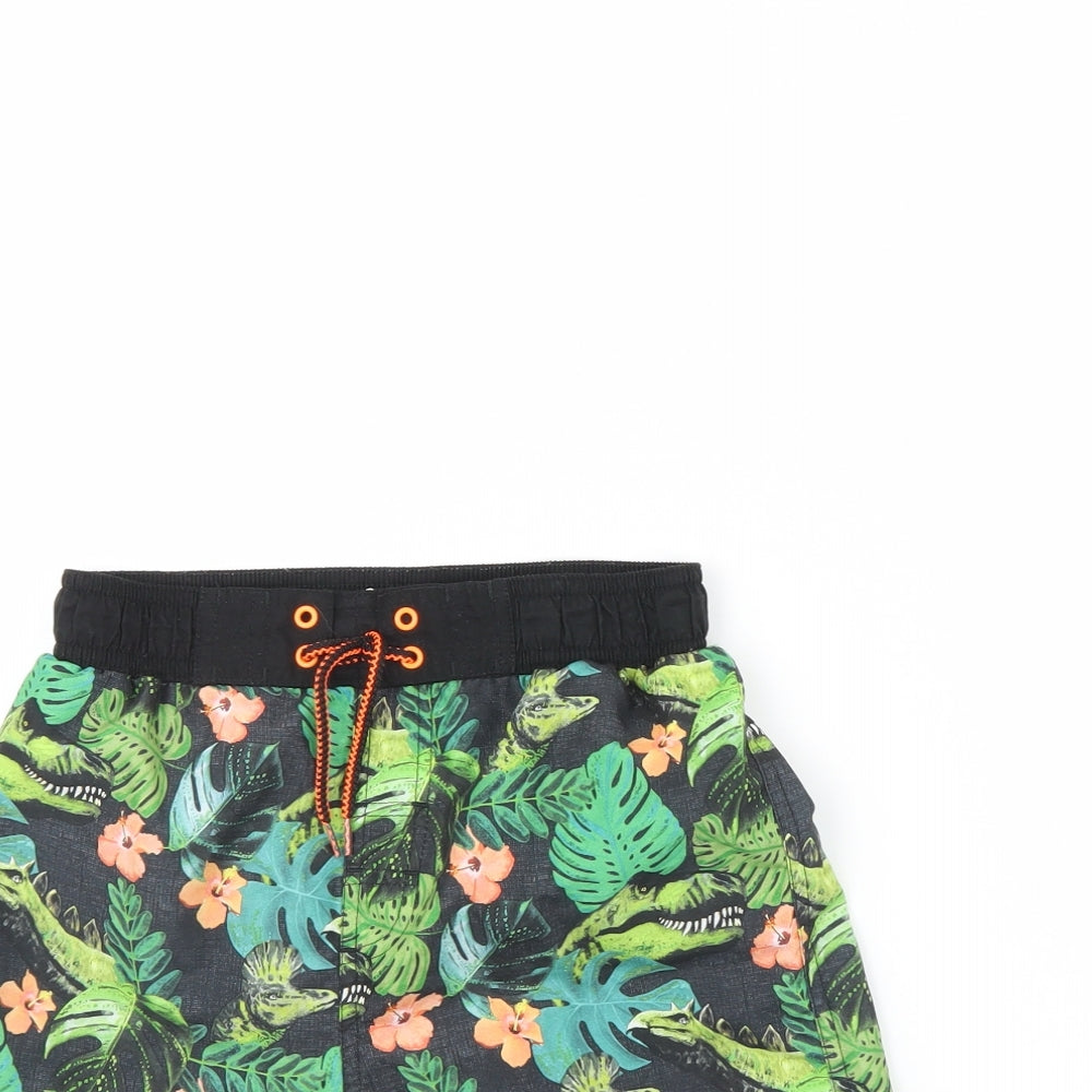 TU Boys Green Floral  Sweat Shorts Size 9 Years