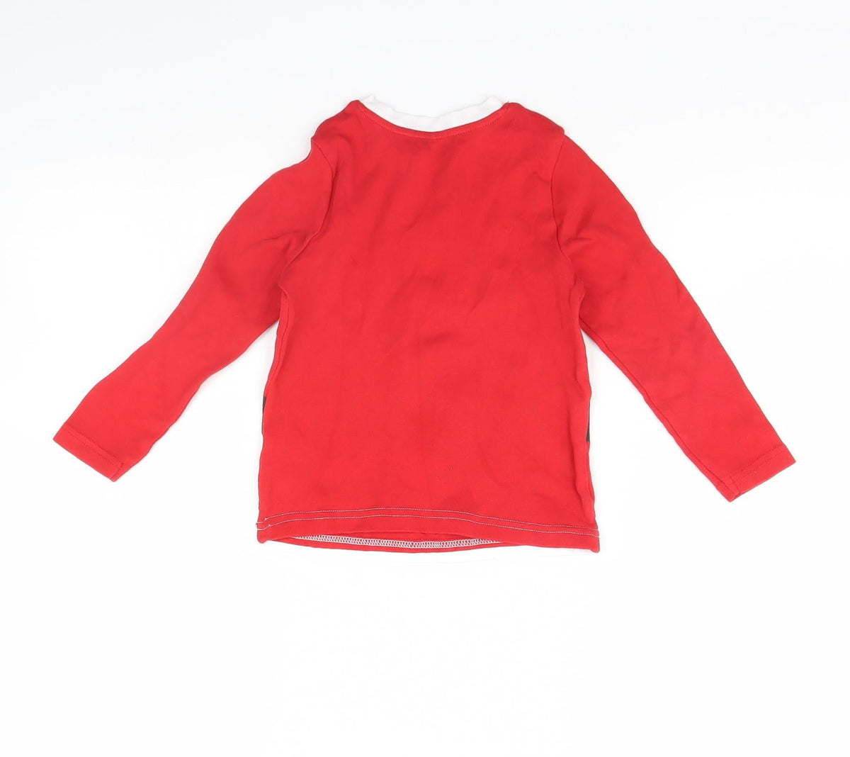 Back view of George boys’ red basic t-shirt, size 3, years - santa