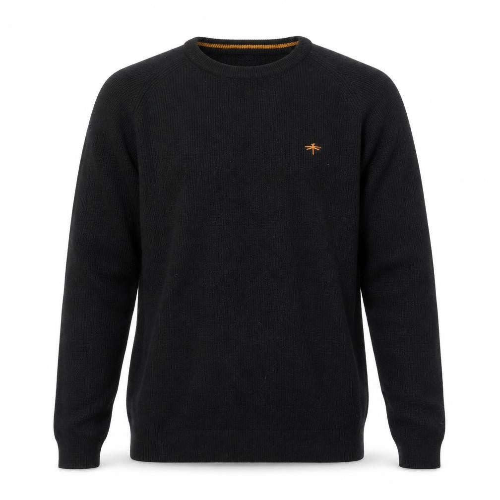Mens UK Size S Easy Black Pullover Jumper