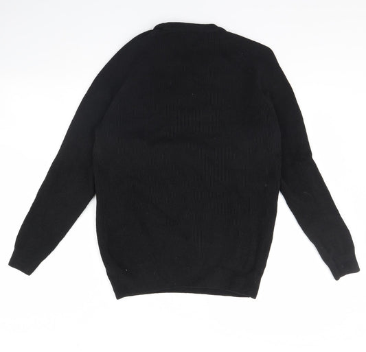 Easy  Mens Black   Pullover Jumper Size S