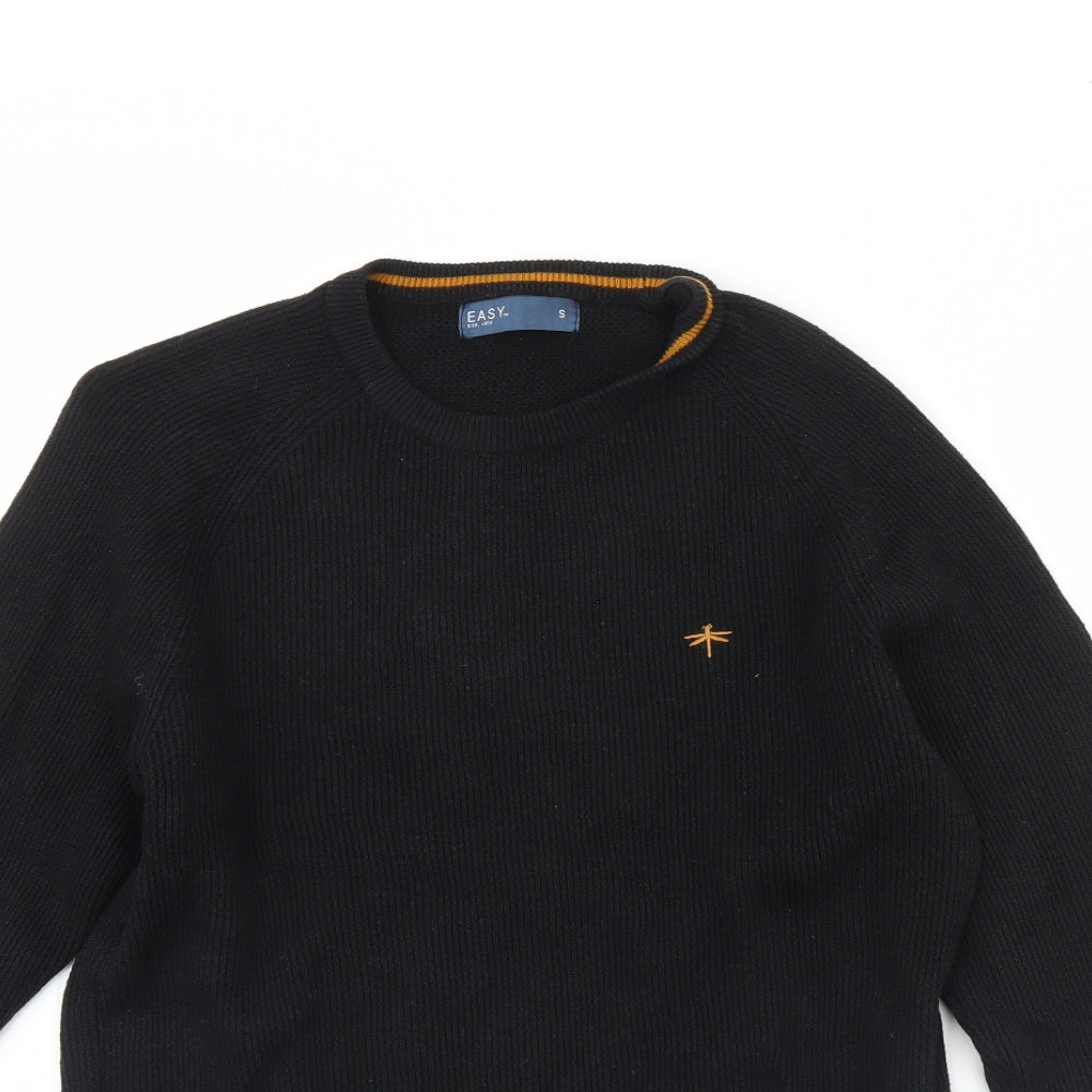 Easy  Mens Black   Pullover Jumper Size S