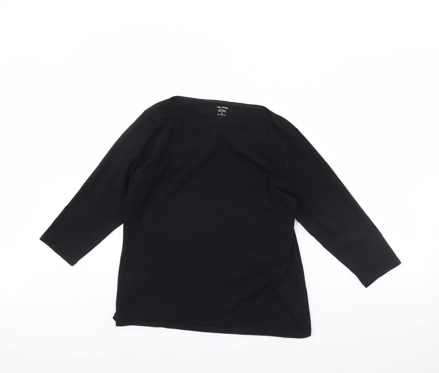 Womens UK Size 18 Preworn Black Basic Blouse