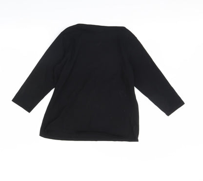 Womens UK Size 18 Preworn Black Basic Blouse