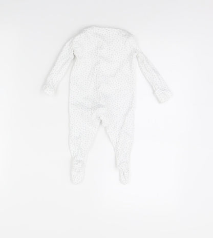 F&F Baby White Polka Dot  Babygrow One-Piece Size 0-3 Months