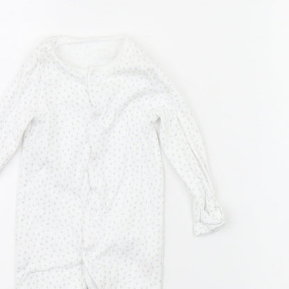 F&F Baby White Polka Dot  Babygrow One-Piece Size 0-3 Months