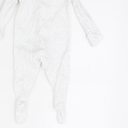 F&F Baby White Polka Dot  Babygrow One-Piece Size 0-3 Months