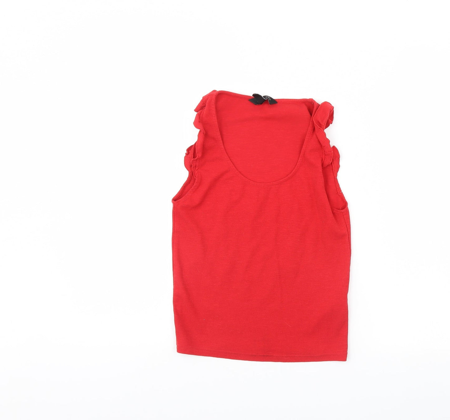 Womens UK Size 10 New Look Red Basic Tank